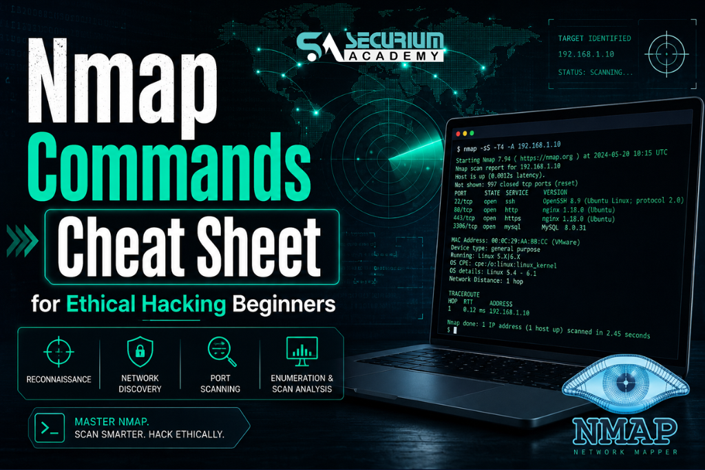 Nmap Commands Cheat Sheet for Ethical Hacking Beginners